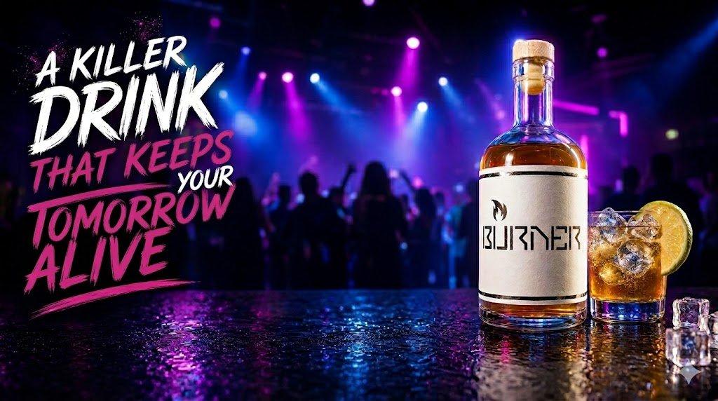 Burner premium party drink delivers the ultimate nightlife vibe with maximum power and zero regrets the next morning. The perfect choice for those who love intense energy on the dancefloor but still want to keep their tomorrow alive.